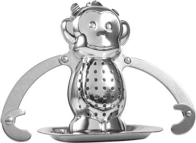 Cute Edelstahl-Tee-Ei für losen Tee, Kugelfilter, Kräuter-Gewürz-Diffusor, Affe - Ulisem