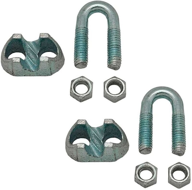 EDM - Kabelbinder 'DIN-741 SJT01' mit M4 1/8' Gewinde aus verzinktem Stahl (2 Stück)