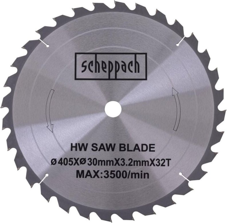 Kreissageblatt fur Holz 405x30x32mm 32 Zahne Scheppach