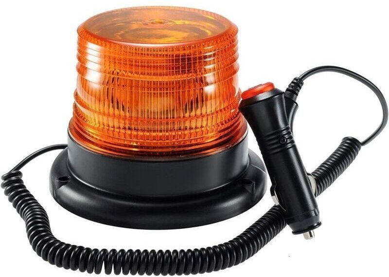 Odipie - Orangefarbene LED-Leuchte, magnetische blinkende Warnleuchte für Fahrzeuge mit 12 V–80 v Zigarettenanzünder