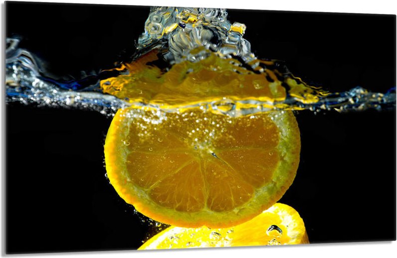 Glasschutzplatte für den Herd 80x52 Zitrone