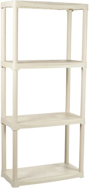 Mehrzweckregal mit 2 Regalboden aus Polypropylen, Mehrzweck oder Außenregale, 100% Made in Italy, 60x30H133 cm, hellgrau...