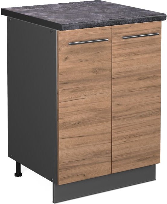 Thumbnail - Vicco - Küchenunterschrank Fame-Line, Goldkraft Eiche, 60 cm , ap Anthrazit