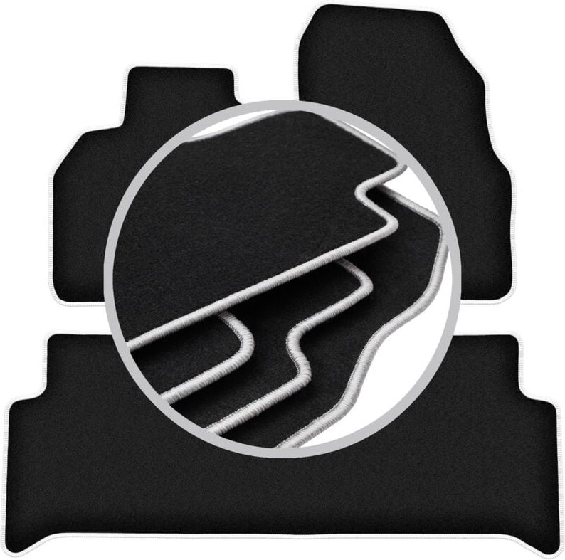 CARLUX-SILVER Autofußmatten für: Renault Scenic II Minivan (2003-2009)