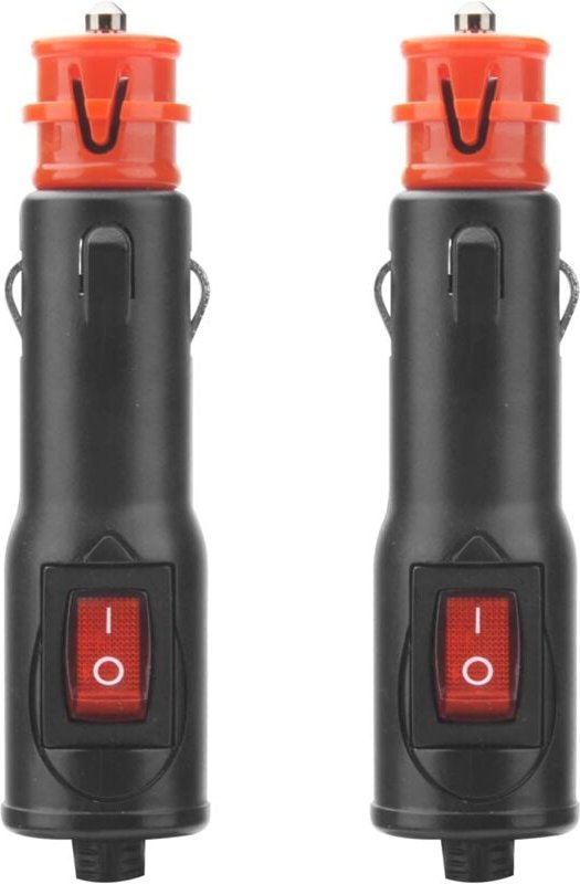 Thumbnail - Lot von 2 Allume-Zigaretten im europäischen Stil – 12 v – mit rotem Unterbrecher und Sicherung 10 a – praktisch für Auto...