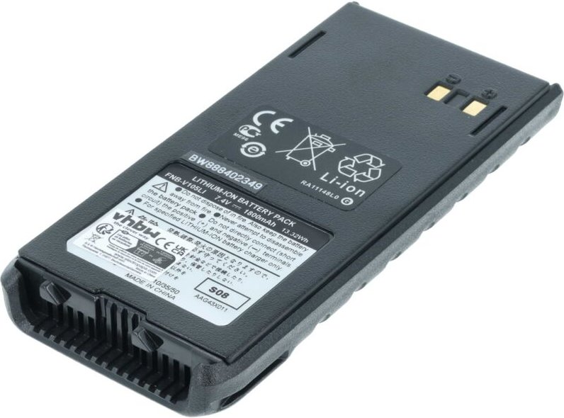 vhbw Akku kompatibel mit Standard Horizon HX280E, HX280, HX380, HX280S Funkgerät, Walkie Talkie (1800 mAh, 7,4 V, Li-Ion...