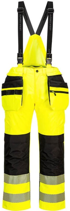 Latzhose PW3 Hochsichtbar Gelb/Schwarz M