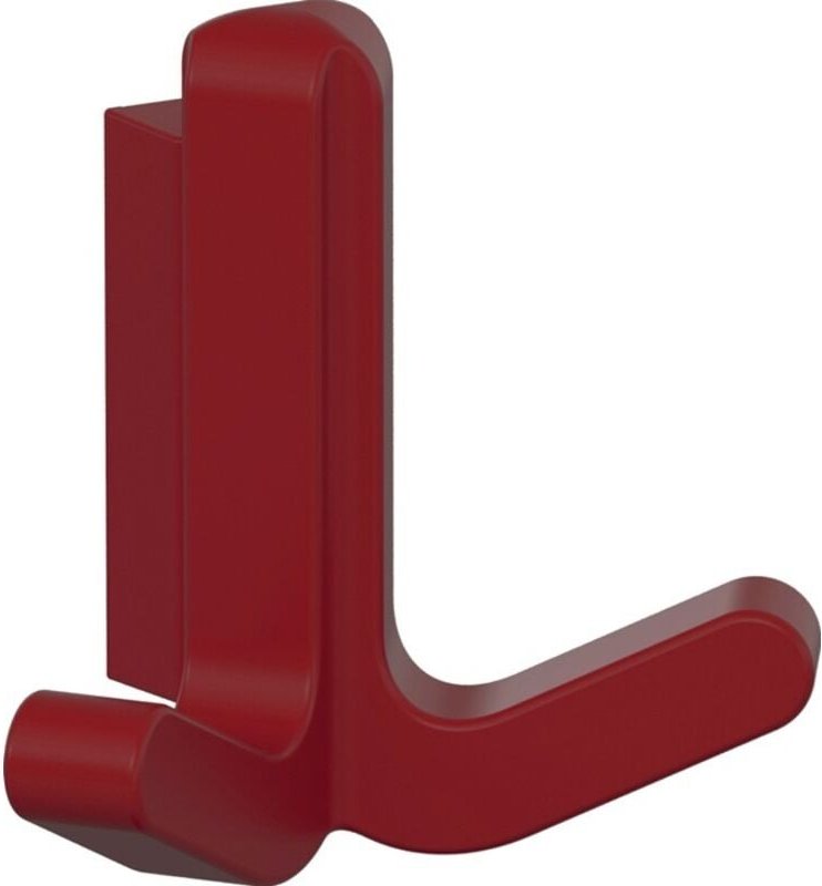 Doppelhaken Serie 477 matt, elastisch Kunststoff (tpu) 33 rubinrot Höhe 69 mm