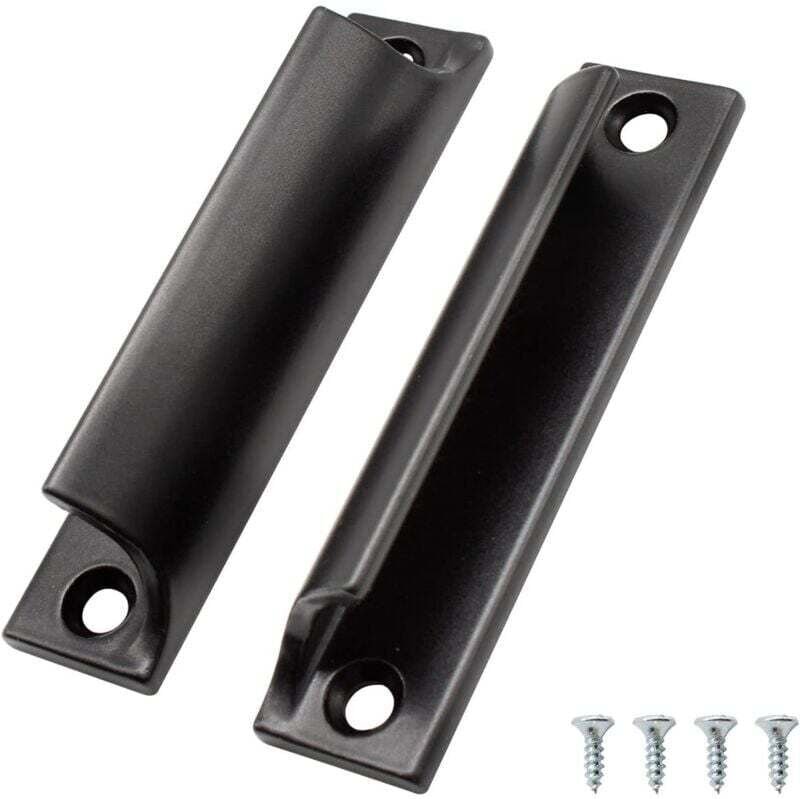 2 Stück Schiebetürgriff 90mm Schwarz, Aluminium Möbelgriff, Küchenschrankgriff, Verfügbar für Balkontüren, Schiebetüren,...