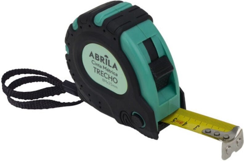 Fabrilamp - Maßband 8mx25mm schwarz/grün selbstverriegelnd,Magnetclip,Clip,rutschfest,Anti-Rutsch