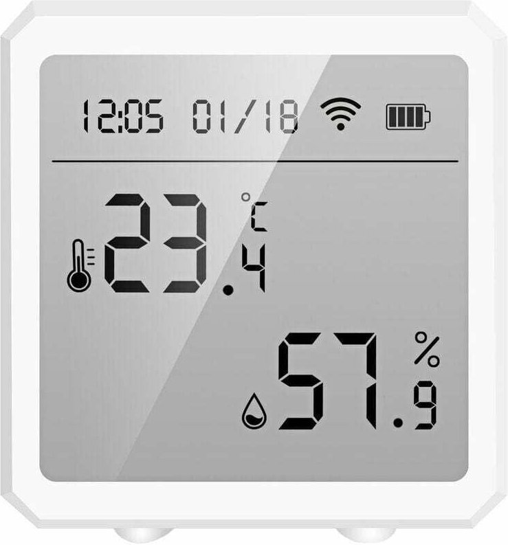 WiFi Temperatur- und Feuchtigkeitssensor Smart Home Innenthermometer Datumsanzeige Digitaler Tuya-Detektor