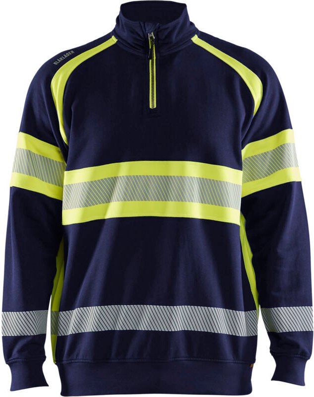 Hochsichtbarer Arbeitssweatshirt 3553 - Marine/Gelb XXL