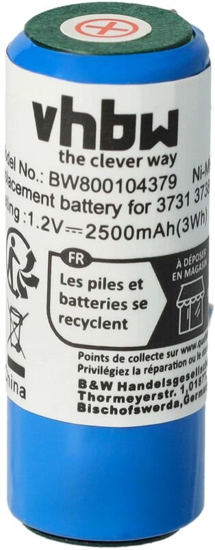 Vhbw - Akku kompatibel mit Braun Oral-B 3D White, Oxyjet, Precision Clean elektrische Zahnbürste (2500mAh, 1,2V, NiMH)
