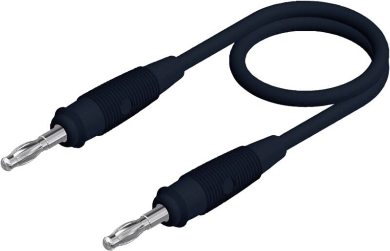 Sks Hirschmann - sml 100/1 Messleitung Lamellenstecker 4 mm Lamellenstecker 4 mm 1.00 m Schwarz 1 St.