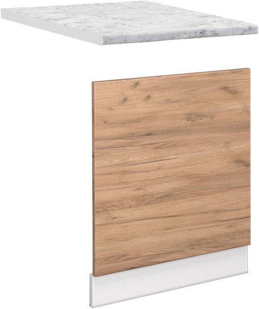 Vicco - Frontblende Fame-Line, Goldkraft Eiche, 60 cm , ap Marmor