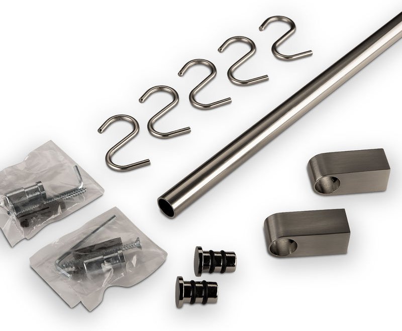 So-tech - Küchenreling Edelstahloptik Rohr-Ø 16 mm l: 1200 mm