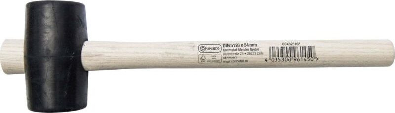 Connex Gummihammer 54 mm mit Holzstiel Gummihammer