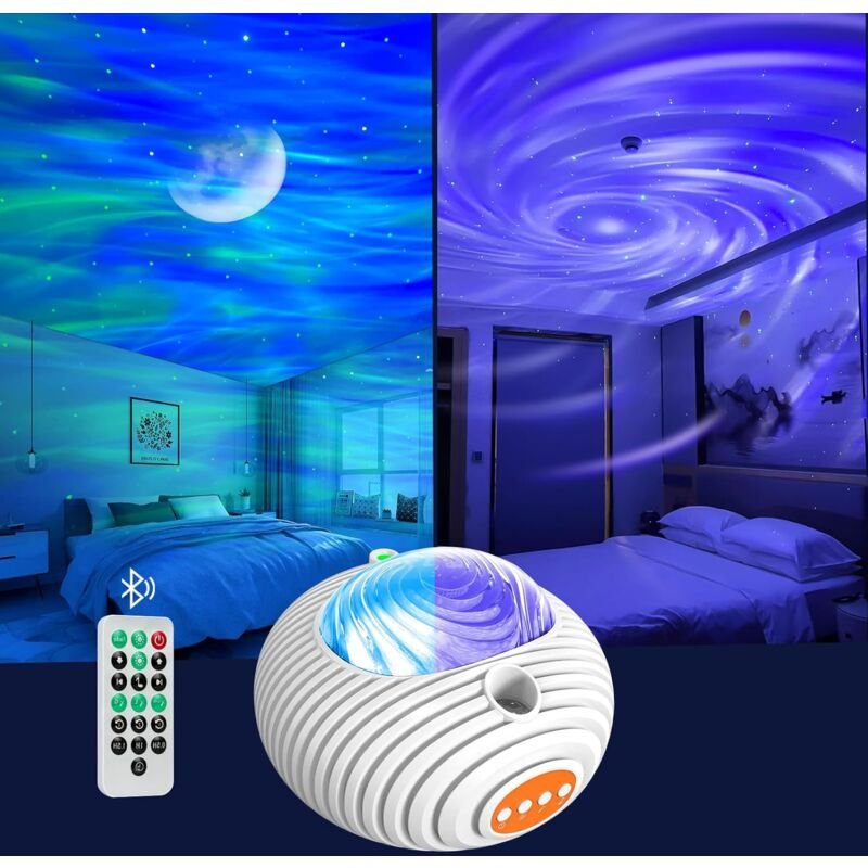 Sternenhimmel-Projektor, Galaxie-Projektorlampe mit Doppeleffekt, Nordlichter und Milchstraßen-Sternprojektor mit Blueto...