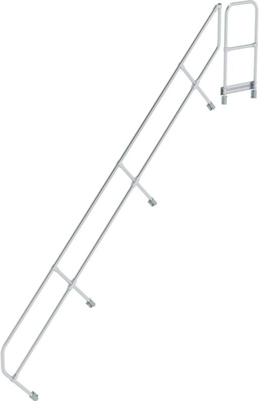 Günzburger Steigtechnik - zweiter Handlauf für Treppe mit Plattform 45° mit 15 Stufen - 600515