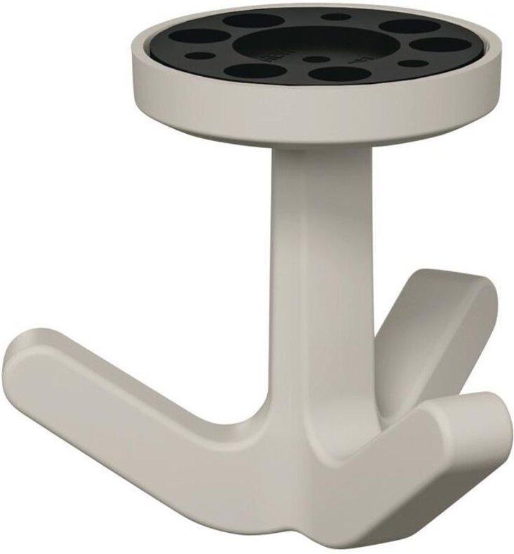 Dreifachhaken Serie 477 matt, elastisch 97 lichtgrau Höhe 69 mm ø 51 mm