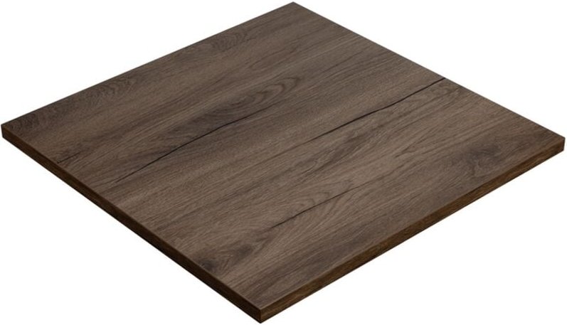 Tischplatte aus schokoladenbraunem Eichenlaminat 90 x 90 cm für einen Tisch oder Couchtisch
