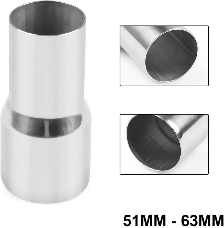 Automotive Auspuffrohr Fitting 51MM auf 63MM, Universal Auspuff auf Komponente Adapter Reducer, Universal fit für alle A...