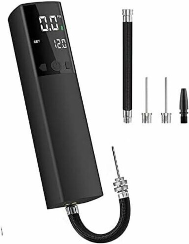 Shining House - Elektrische Ballpumpe, intelligente Luftpumpe, tragbar, schnelles Aufblasen mit präzisem Manometer und d...