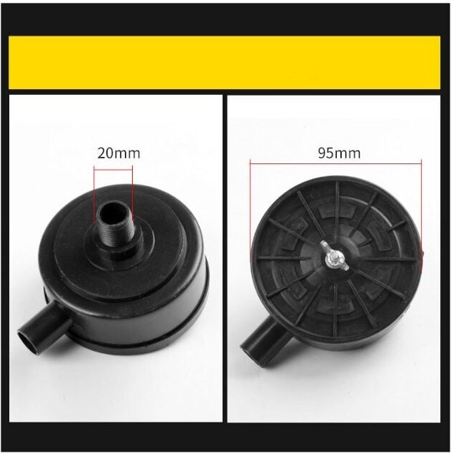 Thumbnail - Luftfilter Kompressor Filtration Silence 20 mm Außengewinde, schwarz, 9,5 cm