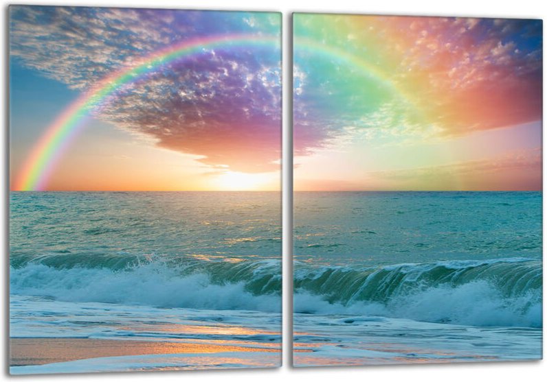 Glasschutzplatte für den Herd 2x40x52 Sea