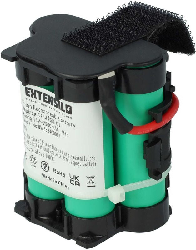 Extensilo - Akku kompatibel mit Flymo 1200R, 1200 r, 1200R 2013, 1200R 2014, 1200R 2015 Rasenroboter Rasenmäher (2500mAh...