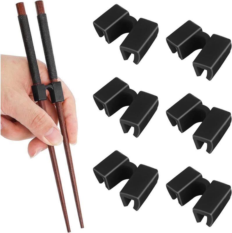 Csparkv - 6er-Pack wiederverwendbare Essstäbchen-Hilfsmittel, chinesische Essstäbchen-Trainingshilfen für Erwachsene, An...