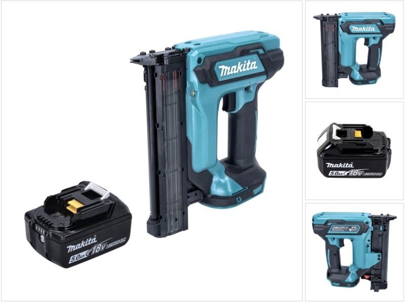 Makita DFN 350 T1 Akku Stauchkopfnagler 18 V 15 - 35 mm + 1x Akku 5,0 Ah - ohne Ladegerät