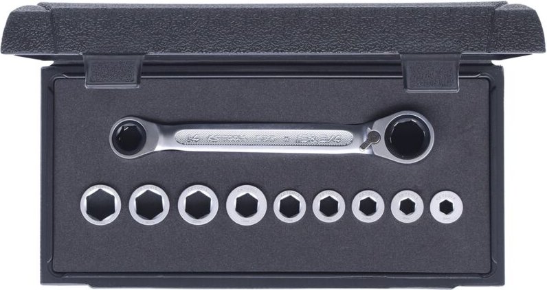 Ks Tools GEARplus Doppel-Ratschenringschlüssel-Satz umschaltbar 10-tlg.