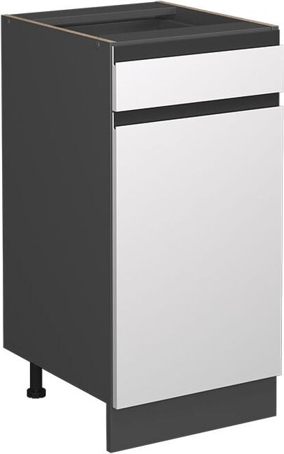 Vicco - Küchenunterschrank R-Line, Weiß, 40 cm J-Shape, ohne Arbeitsplatte