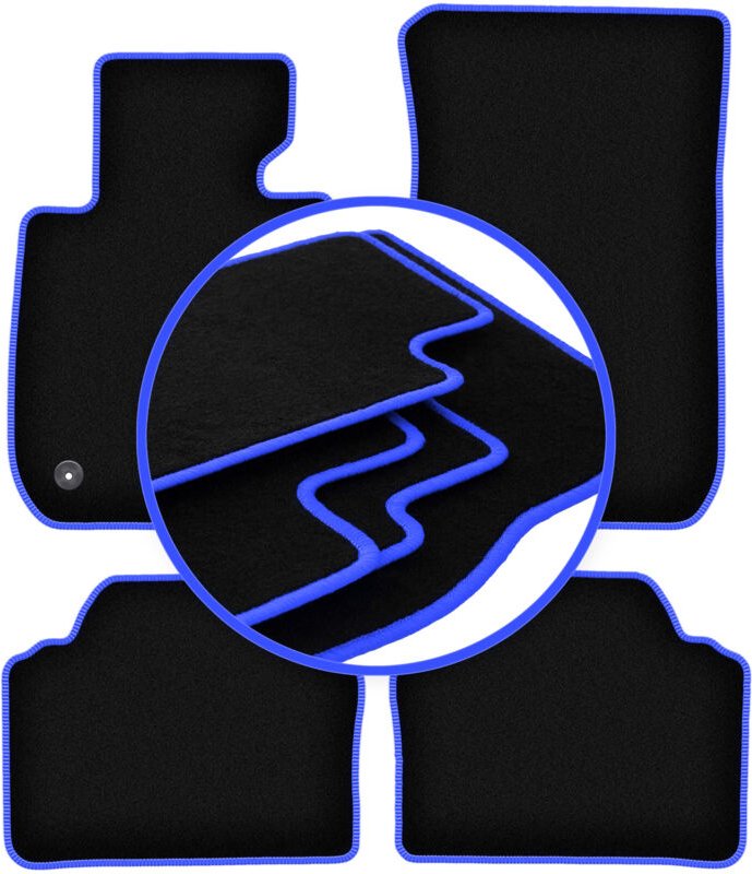 CARLUX-BLUE Autofußmatten für: BMW 3 E91 Kombi, Touring (2004-2011)