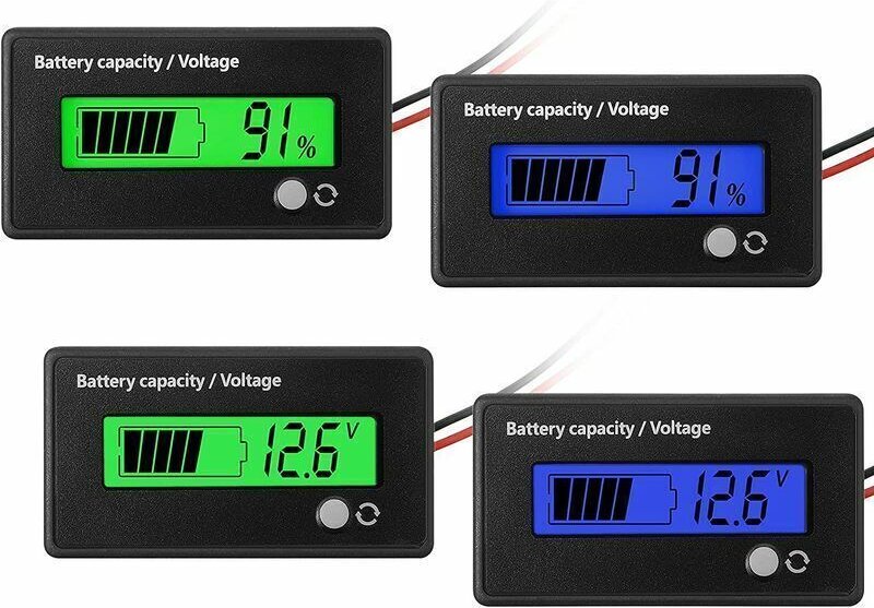 Thumbnail - Pack dc 12 v 24 v 36 v 48 v Batterieanzeige mit Alarm, Batteriekapazitätsspannungsanzeige, Blei-Säure-Batterie-Kraftstof...