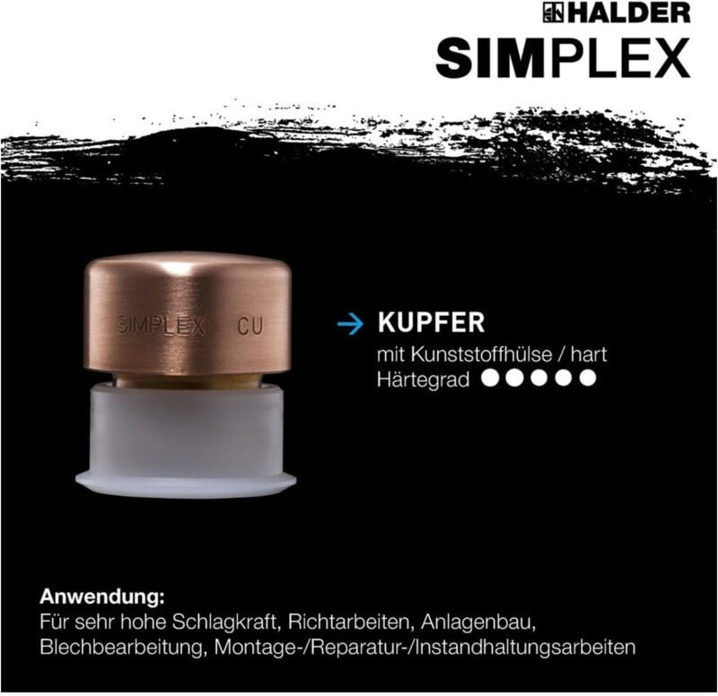 SIMPLEX-Einsatz, Kupfer D=40 mm 3804.040