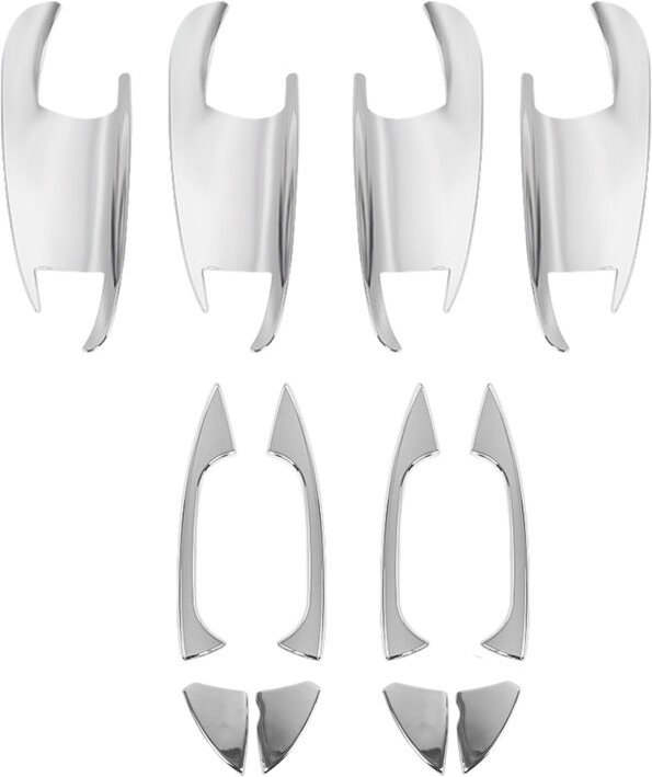 Eosnow Außentürgriffabdeckung, silber glänzend, verschleißfest, hochfest, ABS-Kunststoff, für Autoersatz Mercedes Benz A...