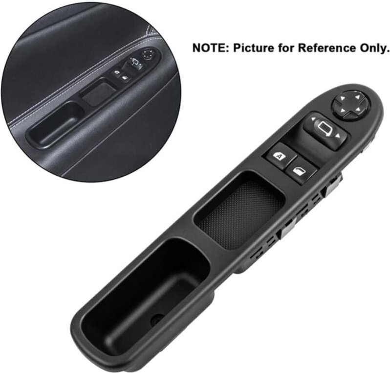 Aougo - 6554.QC Links Power Control Schalter Links Fahrerseite Vorne Fensterheber Schalter 6554QC für Citroen C3 für Peu...