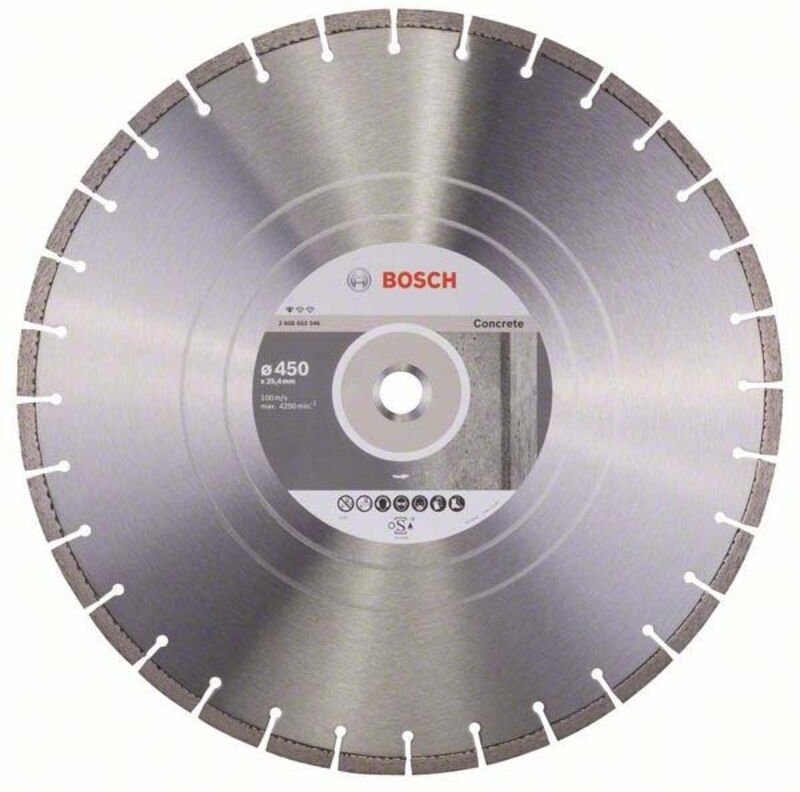 Bosch - Diamanttrennscheibe Standard for Concrete, 450 x 25,40 x 3,6 x 10 mm