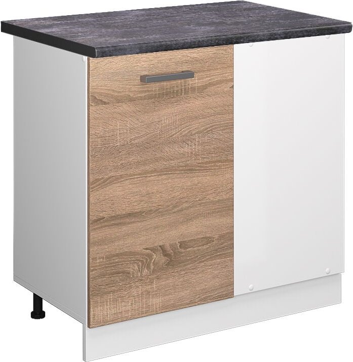 Vicco - Eckunterschrank R-Line, Sonoma, 86 cm, ap Anthrazit
