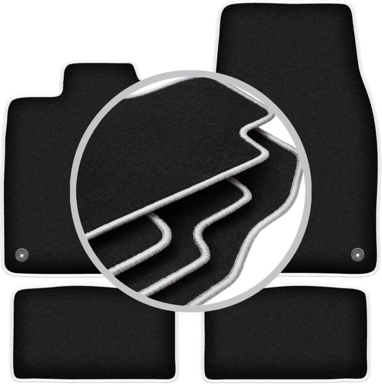 CARLUX-SILVER Autofußmatten für: Porsche Taycan Limousine (2020-)