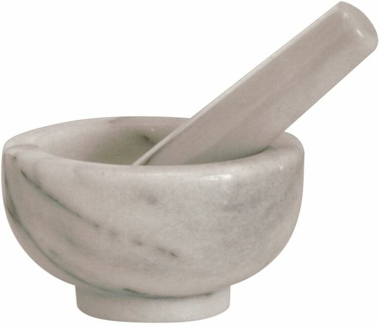 Mörser Marmor, mit Stößel, Höhe: 60 mm, ø: 110 mm - Küchenprofi