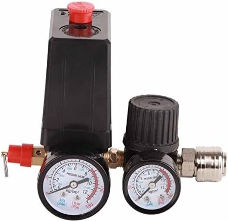 220V Kompressor-Druckschalter, Luftkompressor-Druckregler Ersatzteile Kompressor-Steuerventilschalter Luftkompressor-Reg...