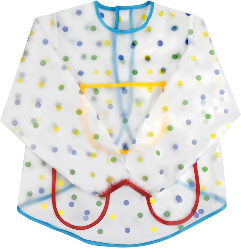 Ersandy - Kinder-Malkittel, wasserdichte Malschürze, langärmeliger Malkittel mit 3 Taschen, Kinder-Malschürze für Schula...