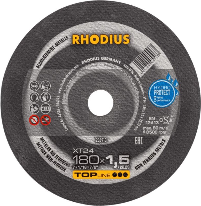 RHODIUS XT24, 25 Stück, 180 x 1,5 mm, Trennscheibe