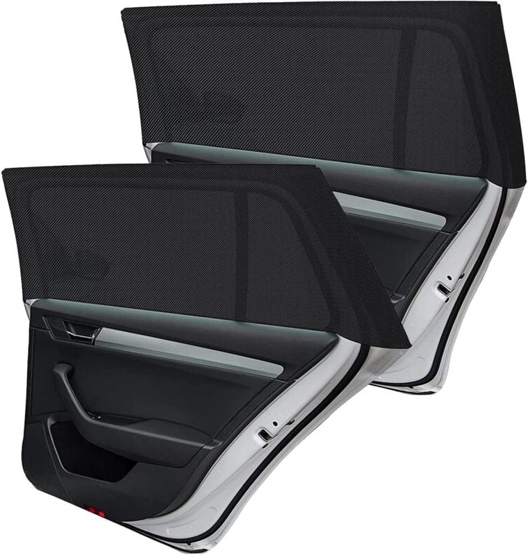 Ymyny - Crediri Sonnenschutz fürs Auto, 2er-Pack, blockiert UV-Strahlen, passt für die meisten Autos (schwarz) (Schwarz,...