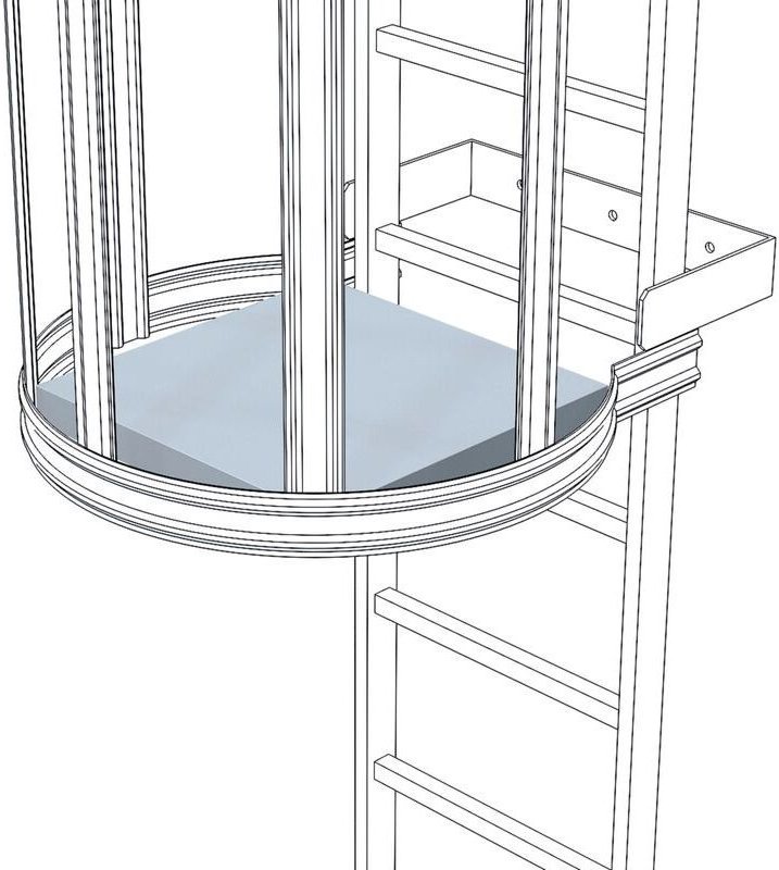 Zarges Zwischenplattform klappbar als Ruheplattform für Steigleiter Stahl verzinkt