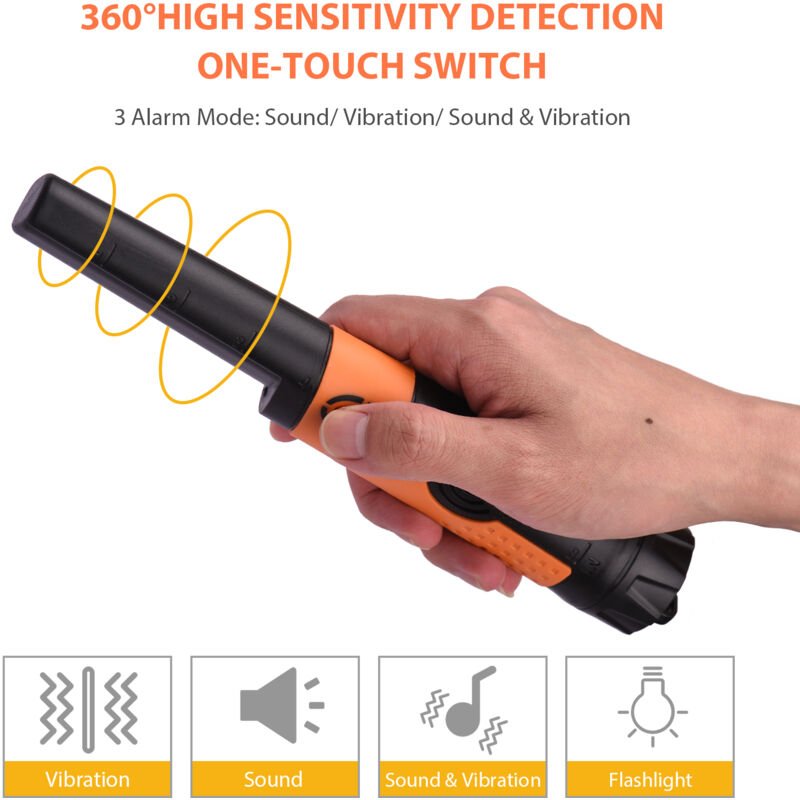 Yuclam Metalldetektor Pinpointer IP68, vollständig wasserdicht, Handheld-Pinpointer, Stabsonde, Schatzdetektoren, Jagdfi...