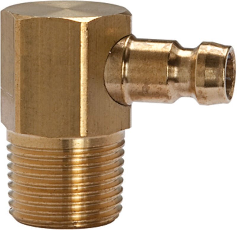 Temperier-Einstecknippel dn 6, 90°, mit Außengewinde, M10x1 - Riegler